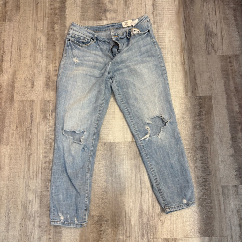 Cosmic Blue Love Casual Light Blue Distressed Jeans 30